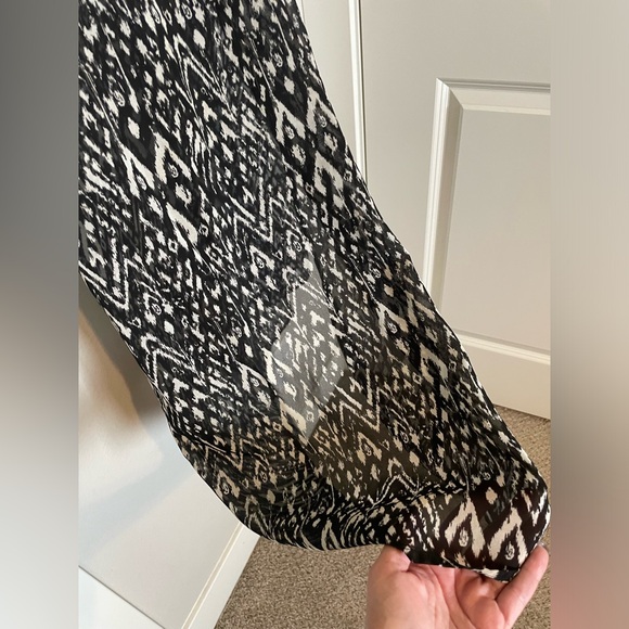 Women’s Tribal Print Chiffon Maxi Slit Skirt Size 8 - Picture 4 of 12